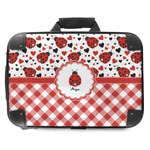 Ladybugs & Gingham Hard Shell Briefcase - 18" (Personalized)