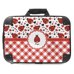 Ladybugs & Gingham Hard Shell Briefcase - 18" (Personalized)
