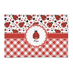 Ladybugs & Gingham 2' x 3' Indoor Area Rug (Personalized)