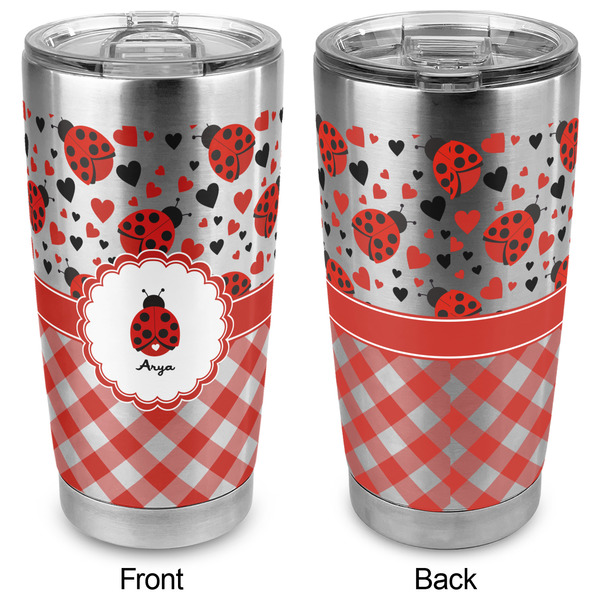 Ladybugs & Gingham 20oz SS Tumbler - Full Print - Approval