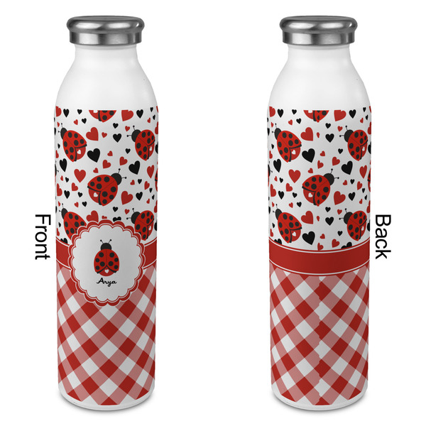 Ladybugs & Gingham 20oz Water Bottles - Full Print - Approval