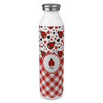 Ladybugs & Gingham 20oz Stainless Steel Water Bottle - Full Print (Personalized)
