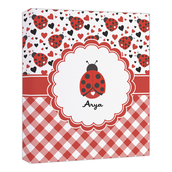 Custom Ladybugs & Gingham Canvas Print - 20x24 (Personalized)