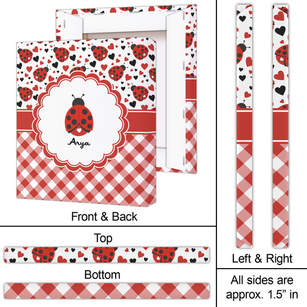 Ladybugs & Gingham 20x24 - Canvas Print - Approval