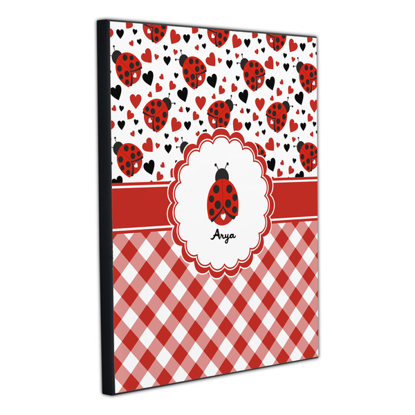 Ladybugs & Gingham 20x24 Wood Print - Angle View