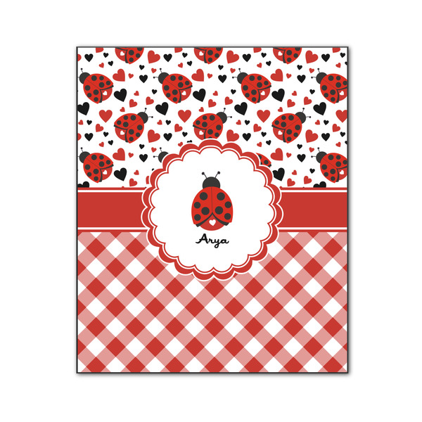 Ladybugs & Gingham 20x24 Wood Print - Front View
