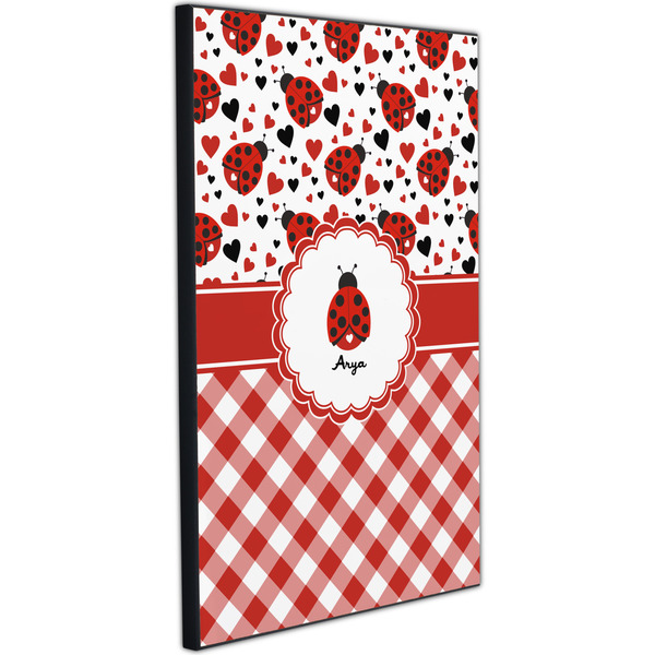 Ladybugs & Gingham 20x30 Wood Print - Angle View