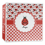 Ladybugs & Gingham 3-Ring Binder - 2 inch (Personalized)