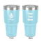Ladybugs & Gingham 30 oz Stainless Steel Tumbler - Teal - Double-Sided (Personalized)