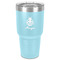 Ladybugs & Gingham 30 oz Stainless Steel Ringneck Tumbler - Teal - Front