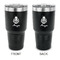 Ladybugs & Gingham 30 oz Stainless Steel Ringneck Tumblers - Black - Double Sided - APPROVAL