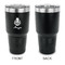 Ladybugs & Gingham 30 oz Stainless Steel Ringneck Tumblers - Black - Single Sided - APPROVAL