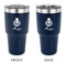 Ladybugs & Gingham 30 oz Stainless Steel Ringneck Tumblers - Navy - Double Sided - APPROVAL
