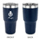 Ladybugs & Gingham 30 oz Stainless Steel Ringneck Tumblers - Navy - Single Sided - APPROVAL