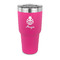 Ladybugs & Gingham 30 oz Stainless Steel Ringneck Tumblers - Pink - FRONT