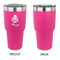 Ladybugs & Gingham 30 oz Stainless Steel Ringneck Tumblers - Pink - Single Sided - APPROVAL