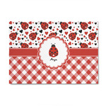 Ladybugs & Gingham 4' x 6' Indoor Area Rug (Personalized)