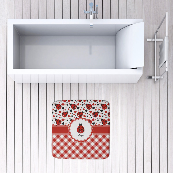 Ladybugs & Gingham 48x48 Foam Memory Mat - LIFESTYLE