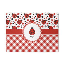 Ladybugs & Gingham 5' x 7' Patio Rug (Personalized)