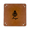 Ladybugs & Gingham 6" x 6" Leatherette Snap Up Tray - FLAT FRONT