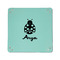 Ladybugs & Gingham 6" x 6" Teal Leatherette Snap Up Tray - APPROVAL