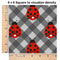 Ladybugs & Gingham 6x6 Swatch of Fabric