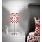 Ladybugs & Gingham 7 inch drum lamp shade - in room