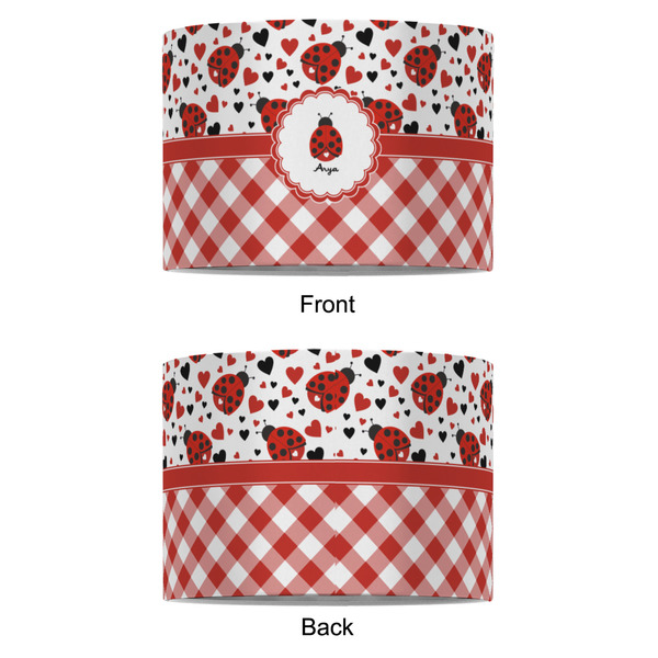 Ladybugs & Gingham 8" Drum Lampshade - APPROVAL (Fabric)
