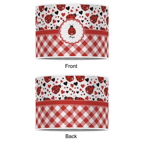 Ladybugs & Gingham 8" Drum Lampshade - APPROVAL (Poly Film)