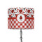 Ladybugs & Gingham 8" Drum Lampshade - ON STAND (Fabric)