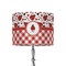 Ladybugs & Gingham 8" Drum Lamp Shade - Fabric (Personalized)