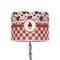 Ladybugs & Gingham 8" Drum Lamp Shade - Poly-film (Personalized)