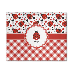 Ladybugs & Gingham 8' x 10' Indoor Area Rug (Personalized)