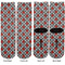 Ladybugs & Gingham Adult Crew Socks - Double Pair - Front and Back - Apvl