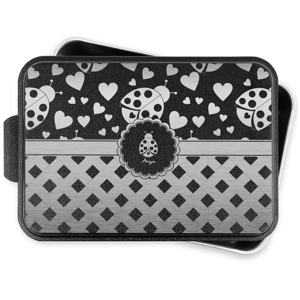 Custom Ladybugs & Gingham Aluminum Baking Pan with Lid (Personalized)