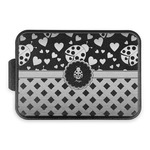 Ladybugs & Gingham Aluminum Baking Pan with Black Lid (Personalized)