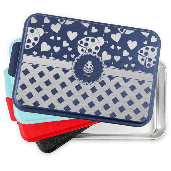 Ladybugs & Gingham Aluminum Cake Pan with Lid - PARENT/MAIN