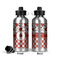 Ladybugs & Gingham Aluminum Water Bottle - Front and Back