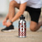Ladybugs & Gingham Aluminum Water Bottle - Silver LIFESTYLE