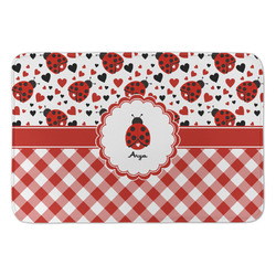 Ladybugs & Gingham Anti-Fatigue Kitchen Mat (Personalized)