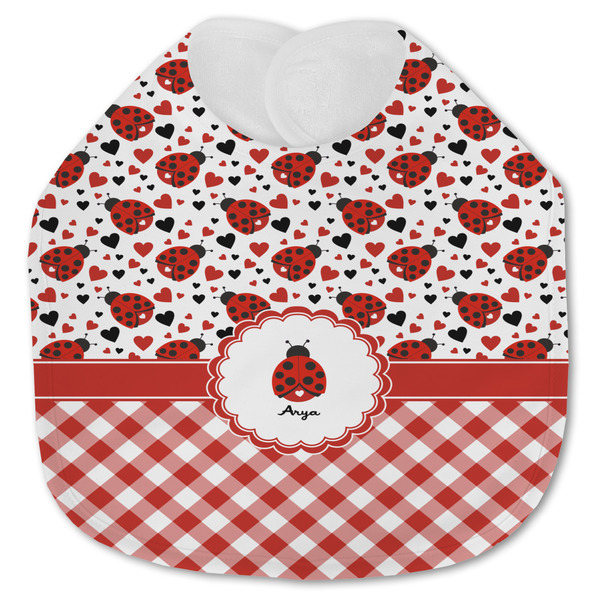 Ladybugs & Gingham Baby Bib - AFT closed