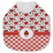 Ladybugs & Gingham Jersey Knit Baby Bib w/ Name or Text