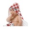 Ladybugs & Gingham Baby Hooded Towel on Child