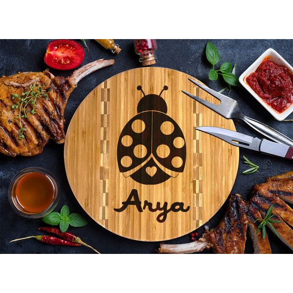Ladybugs & Gingham Bamboo Cutting Boards - LIFESTYLE
