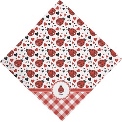 Ladybugs & Gingham Dog Bandana Scarf w/ Name or Text
