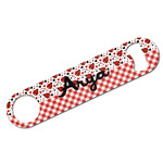 Ladybugs & Gingham Bar Bottle Opener w/ Name or Text