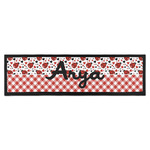 Ladybugs & Gingham Bar Mat (Personalized)
