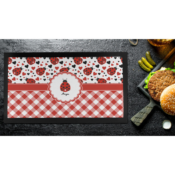 Ladybugs & Gingham Bar Mat - Small - LIFESTYLE