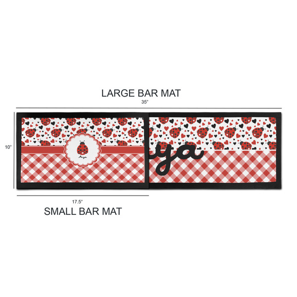 Ladybugs & Gingham Bar Mats - Sizing Chart