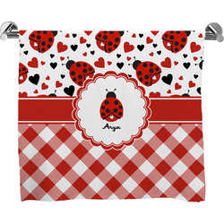 Ladybugs & Gingham Bath Towel (Personalized)
